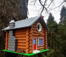 Vogelhaus Blockhaus  rustikale kleine Blockhütte