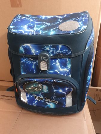 Cartable Tiger Family bleu motif éclair état correct
