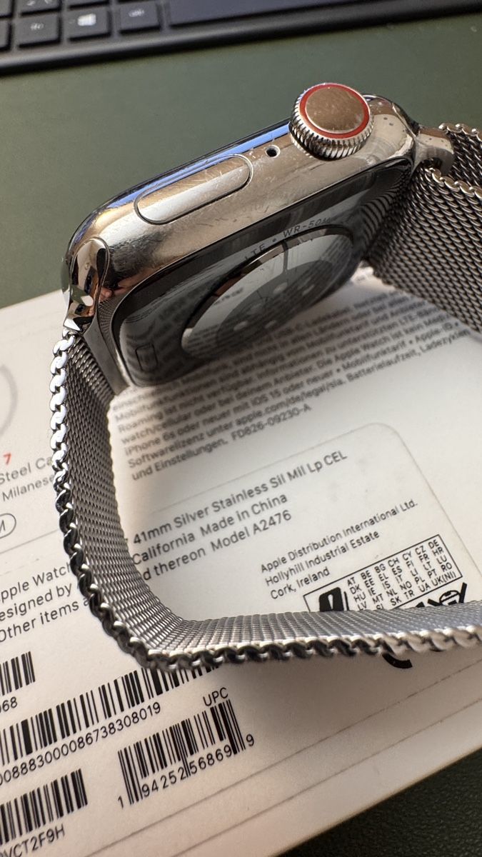 Apple Smartwatch: Apple Watch Edelstahl Series 7 41mm Silver Milanese Loop – Usato da Wolfwil venduto da HerrZg 4