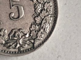 Abart 5 Rp. 1942 mit ausgeprägtem Stempelriss         Selten