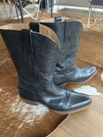 Schwarze Shabbies Amsterdam Lederstiefel, Grösse 41 Top!