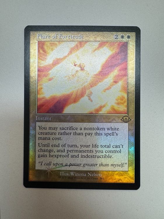 Foil Retro Frame Flare of Fortitude Modern Horizons 3 NM (Neu (gemäss ...