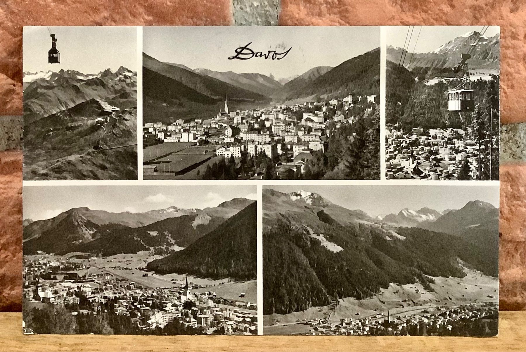 Cartoline postali: 1962 - DAVOS Mehrbild - Luftseilbahn – Usato da Root venduto da ENGLAND-TREASURES