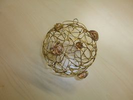 Dekorative Drahtkugel mit Glassteinen (1 Box à 4 Stck.)