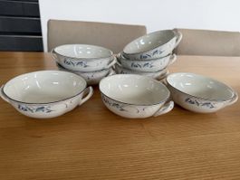 8 Villeroy Boch Val Bleu Suppentassen