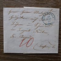 1857  VORPHILA - FALTBELEG /  Stempel DÜRRMÜHLE / AARAU