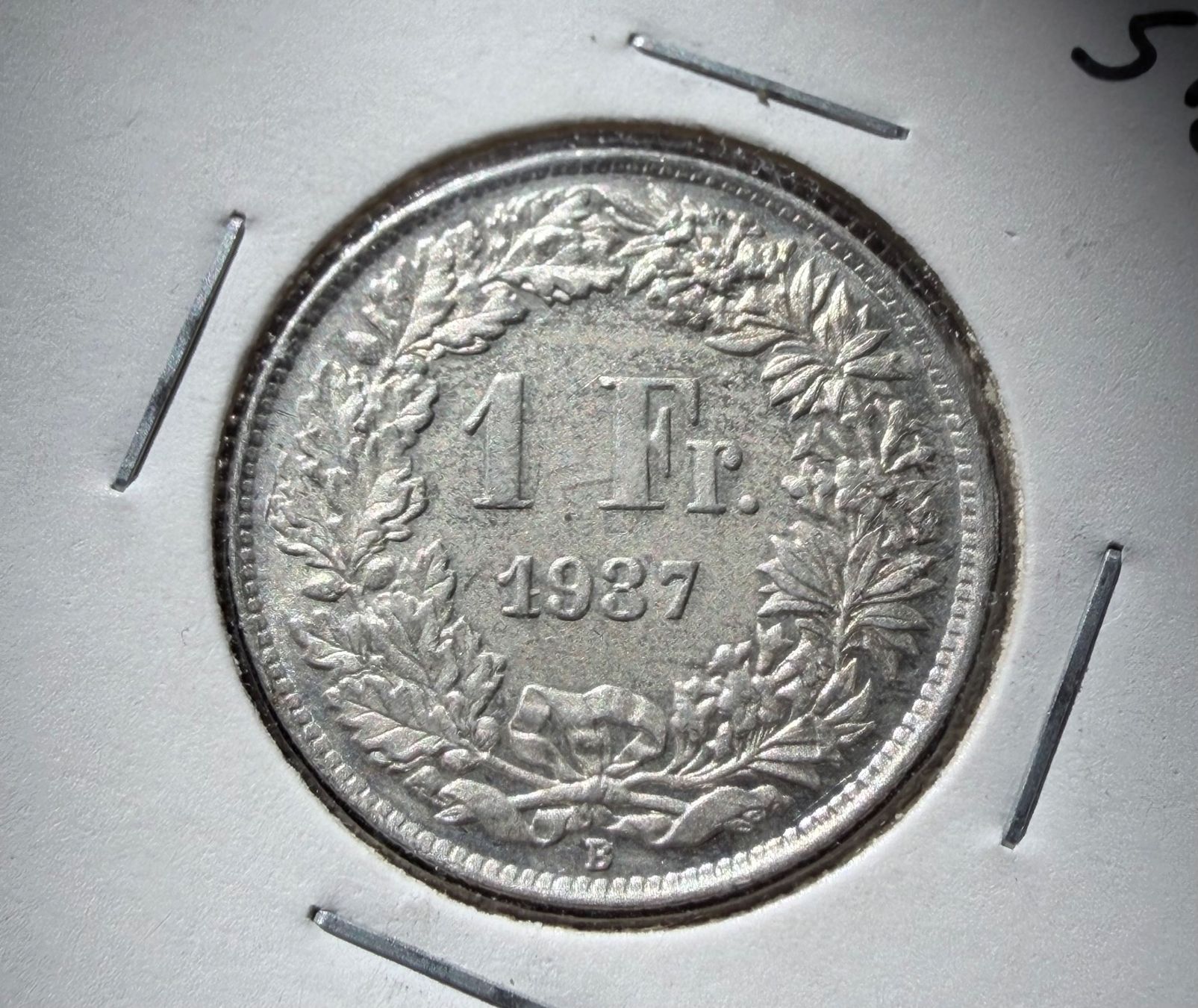 Alle Münzen: 1 Franken  1937 Stgl. – Gebraucht aus Zäziwil von Emlea 2