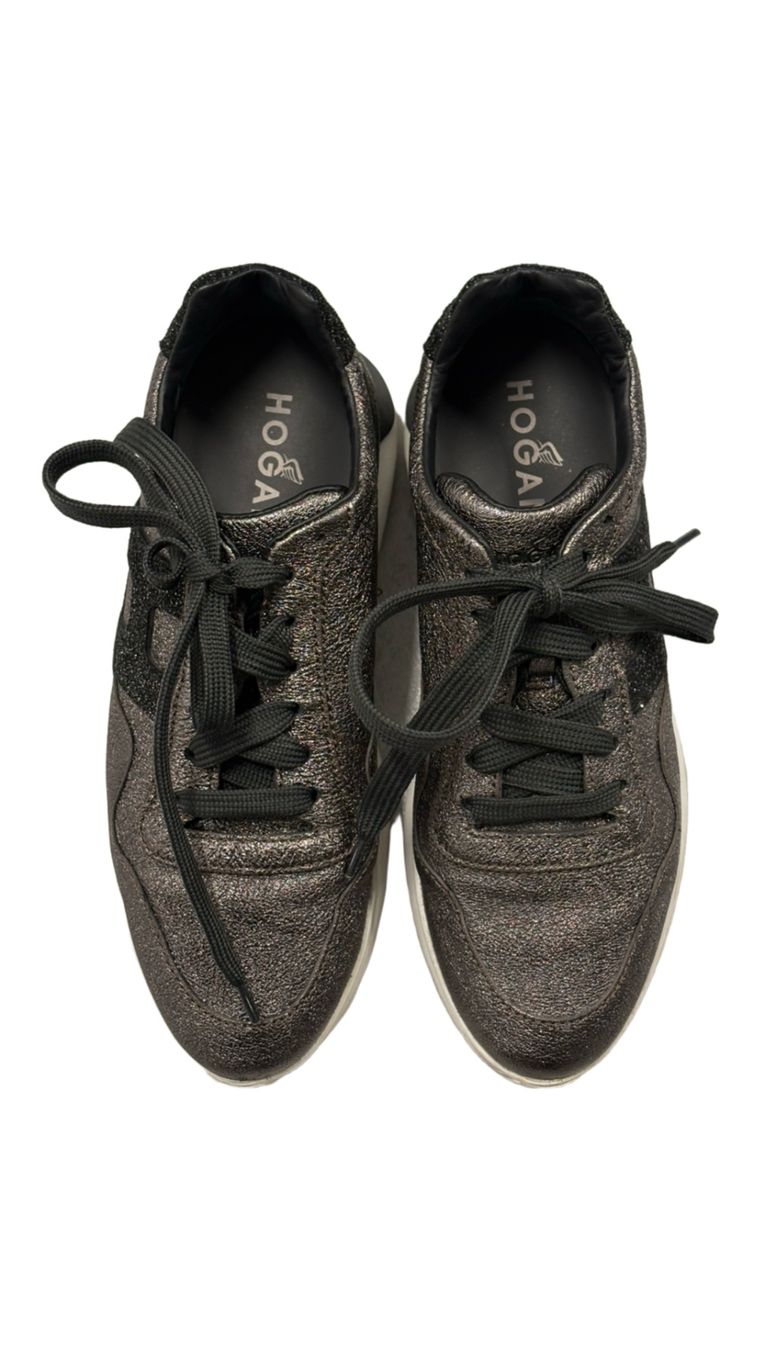 Hogan Damenschuhe: Hogan Sneaker Interactive grau silber Glitzer Gr. 36.5 / 37 – Neu (gemäss Beschreibung) aus Regensdorf von secondchancefashion 8