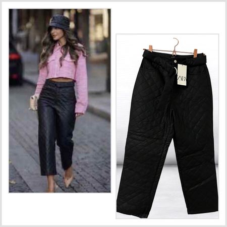 Zara Stepphose, Schwarz, Gr. S, Winter-Look, Neuwertig