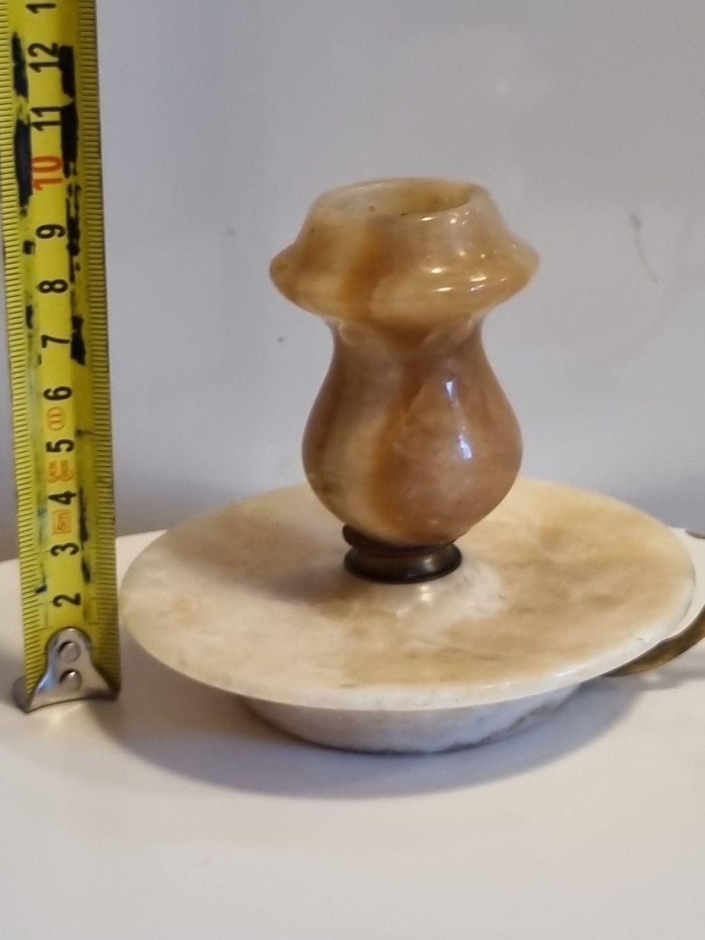 Portacandele: Vintage Onyx Kerzenhalter Marmor Stein Messing – Usato da Scharnachtal venduto da devin03 6