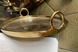 goldene Schale Messing Teller Tablett Topf