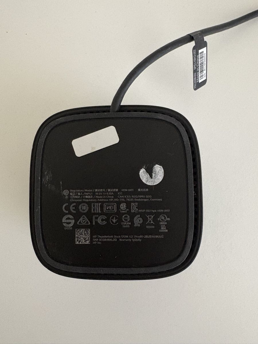 Hewlett Packard Dockingstation: HP Thunderbolt Dock 120W G2 Dockingstation schwarz – Gebraucht aus Ettingen von Stargate63 2