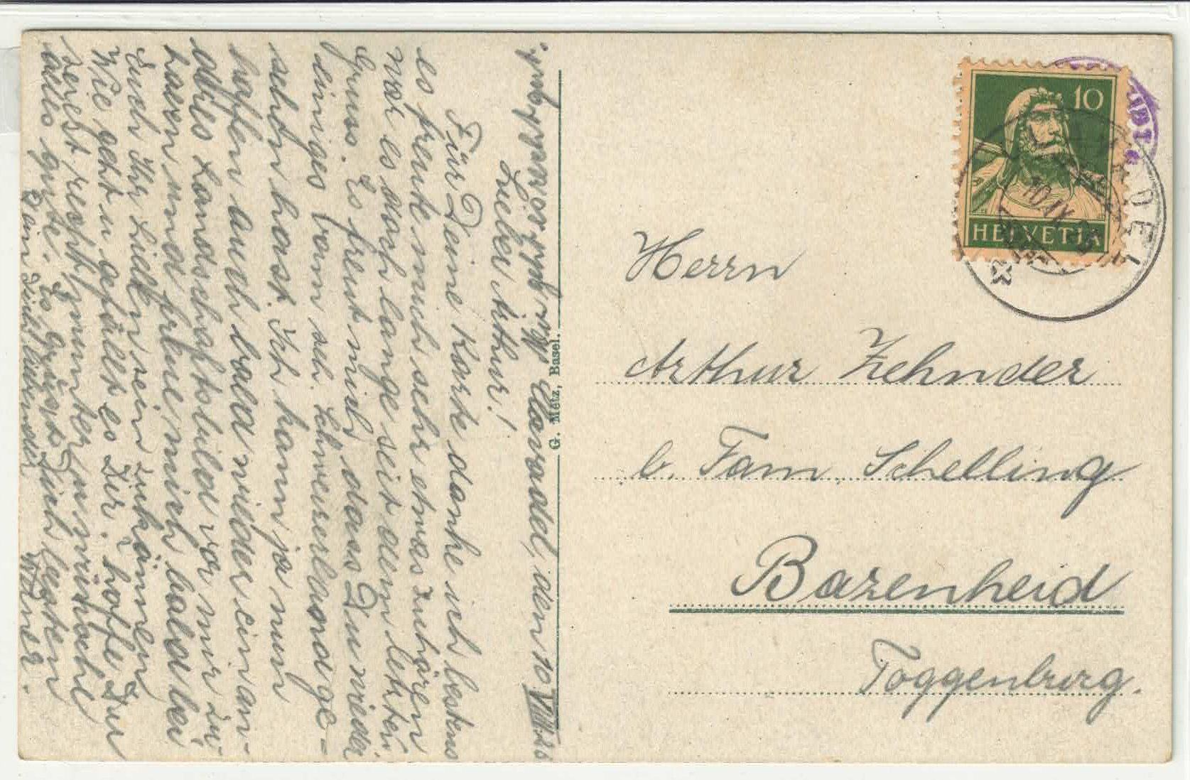 Cartoline postali: St. Gallen - Panorama – Usato da Ettingen venduto da Kartenplanet 1