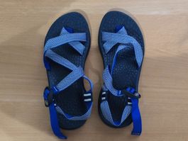 CHACO Damen Outdoor Trekking Sandalen - 38 - Blau/Weiss gemu