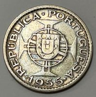 20 Escudos - Mozambique / Portugal - 1955 (Silber .720)
