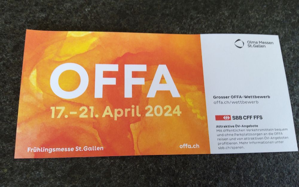 Offa 2024 Gutschein (Neu (gemäss Beschreibung)) in Rorschacherberg für ...
