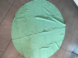 Runde Tischdecke Baumwolle grün 160cm guter Zust.