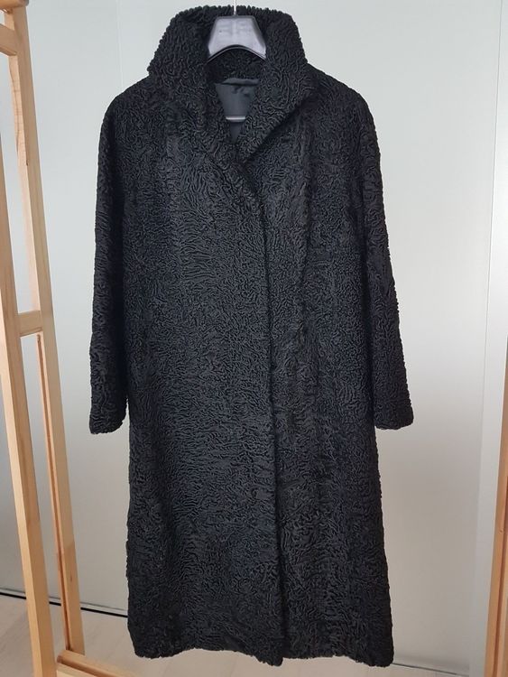 Persianer Pelz Mantel schwarz Echtpelz edel verarbeitet (Gebraucht