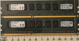 8GB Kit (2x4GB) DDR3 ECC Unbuffered RAM Kingston 1600MHz PC3