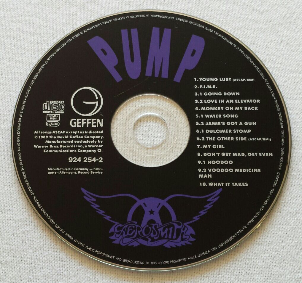 CDs: Aerosmith – Pump - CD - 1989 - Geffen Records – D'occasion à Uster par Zardodel 2