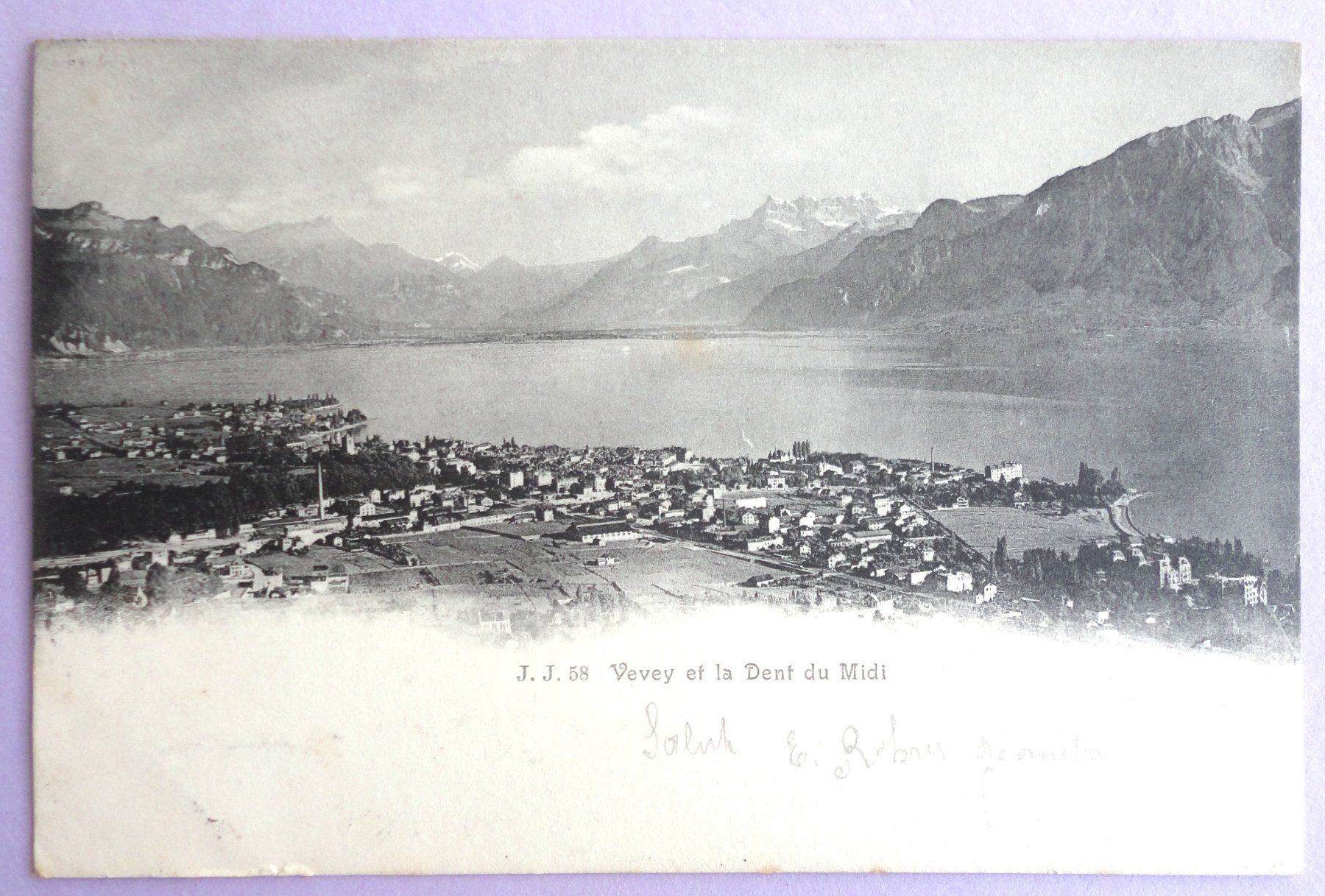 Cartoline postali: Vevey et la Dent du Midi – Difettoso da Fétigny venduto da Billy2miny