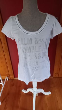 T-Shirt Sandwich weiss Grösse XL