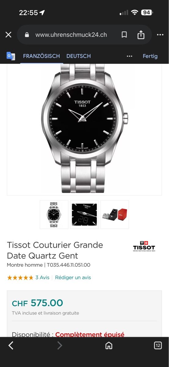 Tissot Orologi: Herren Uhr Tissot – Nuovo (secondo la descrizione) da Baar venduto da dej_pbs7 1