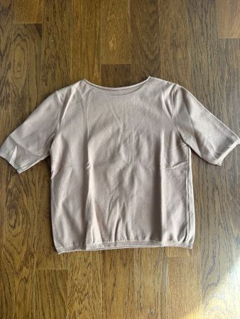 Damen Pullover beige Gr XS kurze Ärmel