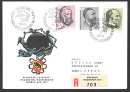 Sonderbrief S. 838 Internaba Tag der UPU Basel 8.6.1974