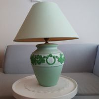 J 80 Frankreich "Vincent cadeaux" grüne Keramiktischlampe