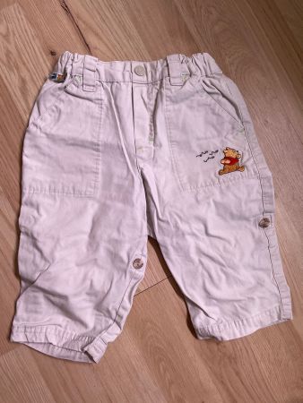 Kinderhose Winnie Pooh, hellgrau, kurz verstellbar, Gr. 74