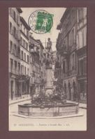 NEUCHÂTEL - Fontaine et Grande Rue - 1914