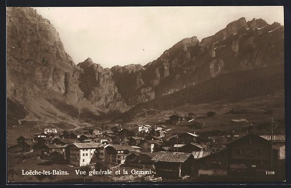 Cartes postales: Loeche-les-Bains, Vue generale et la Gem – D'occasion à Berlin par bartko-reher