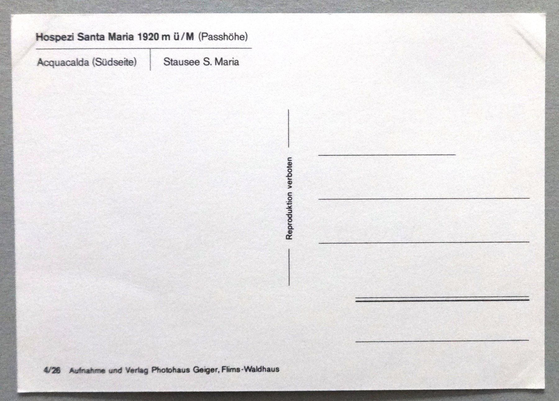 Cartoline postali: Lukmanier-Pass - Passo Lucomagno – Usato da Fétigny venduto da Billy2miny 1