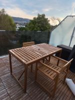 Gartentisch + 2 Stühle  Holz