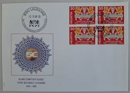 Schweiz 1969 Sonderbrief 50 Ans Comptoir Suisse