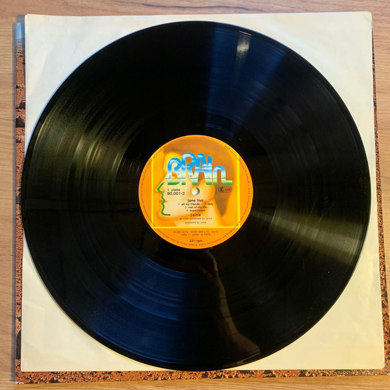 Dischi in vinile: JANE - LIVE AT HOME...OG GER 1978...VG/VG+ – Usato da Gals venduto da Diskopatshop 3