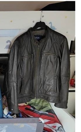 Braune Lederjacke Grösse XL (ca 42) von Cecile