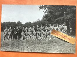 Alte Militär Postkarte Schweizer Armee WK Gruppe Soldaten Fo