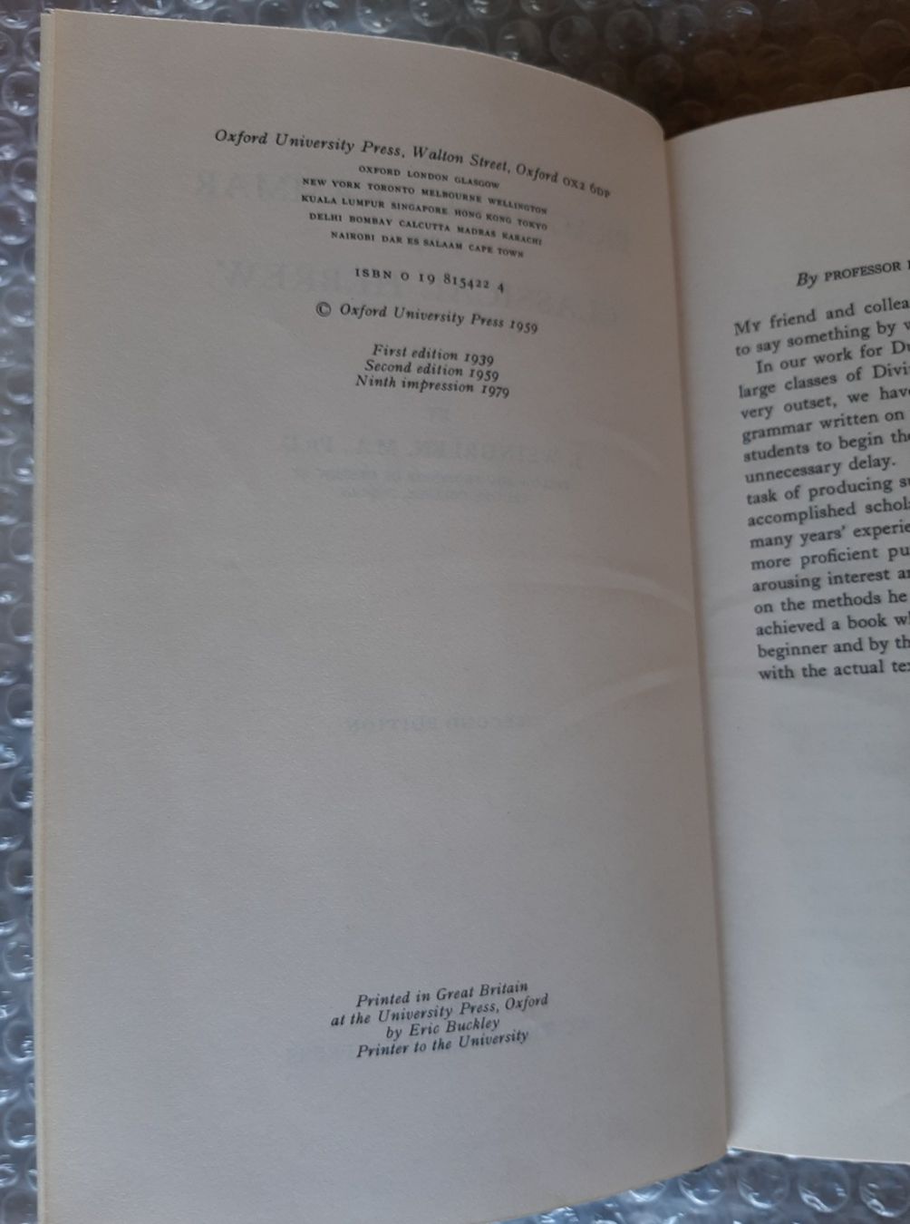 Libri: A Practical Grammar for Classical Hebrew J. Weingreen 1979HC – Usato da Genève venduto da Cockattoo 4