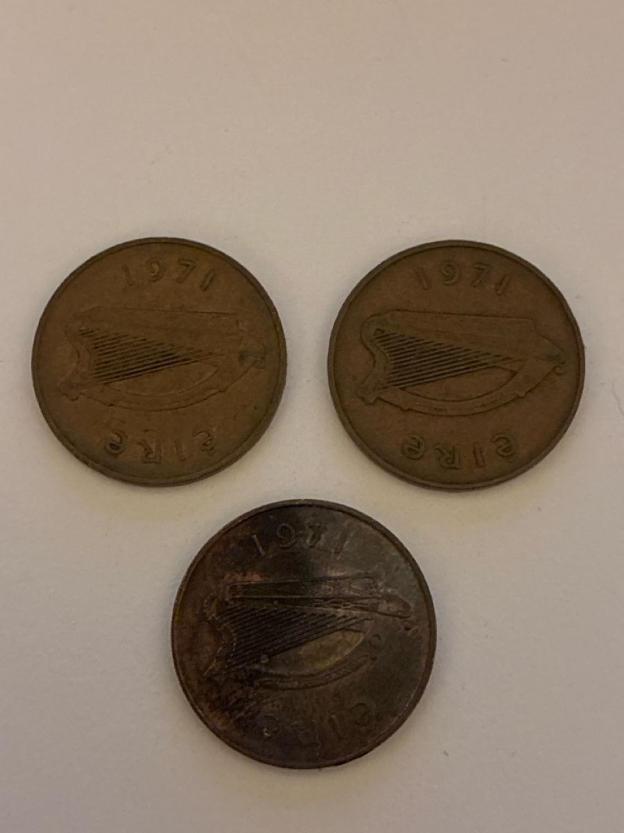 Tutti le monete: Nr. 26: 3 x 2 Pence, irisches Pfund, 1971 – Usato da Burgdorf venduto da Yakari5165