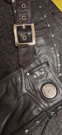 Harley-Davidson Chaps Leder Schwarz Grösse L Gut