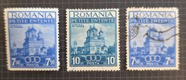 Rumänien 1937 Kleine Entente Kloster Set (3 Stk.)
