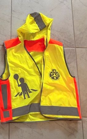 Kinder Warnweste Leuchtweste, mit Kapuze