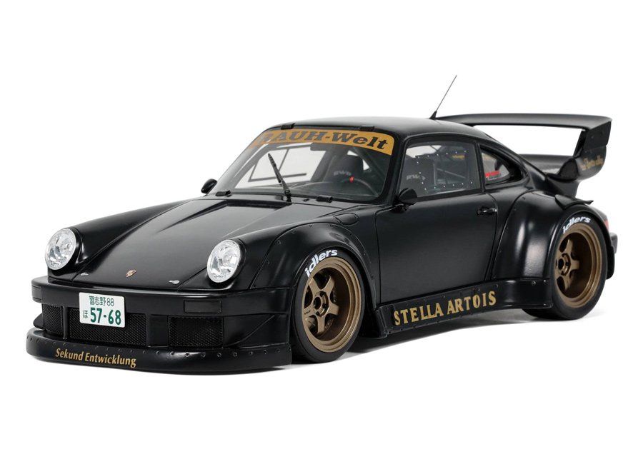 PORSCHE 911 964 RWB STELLA 2008 SATIN BLACK 1:18 GT-SPIRIT (Neu
