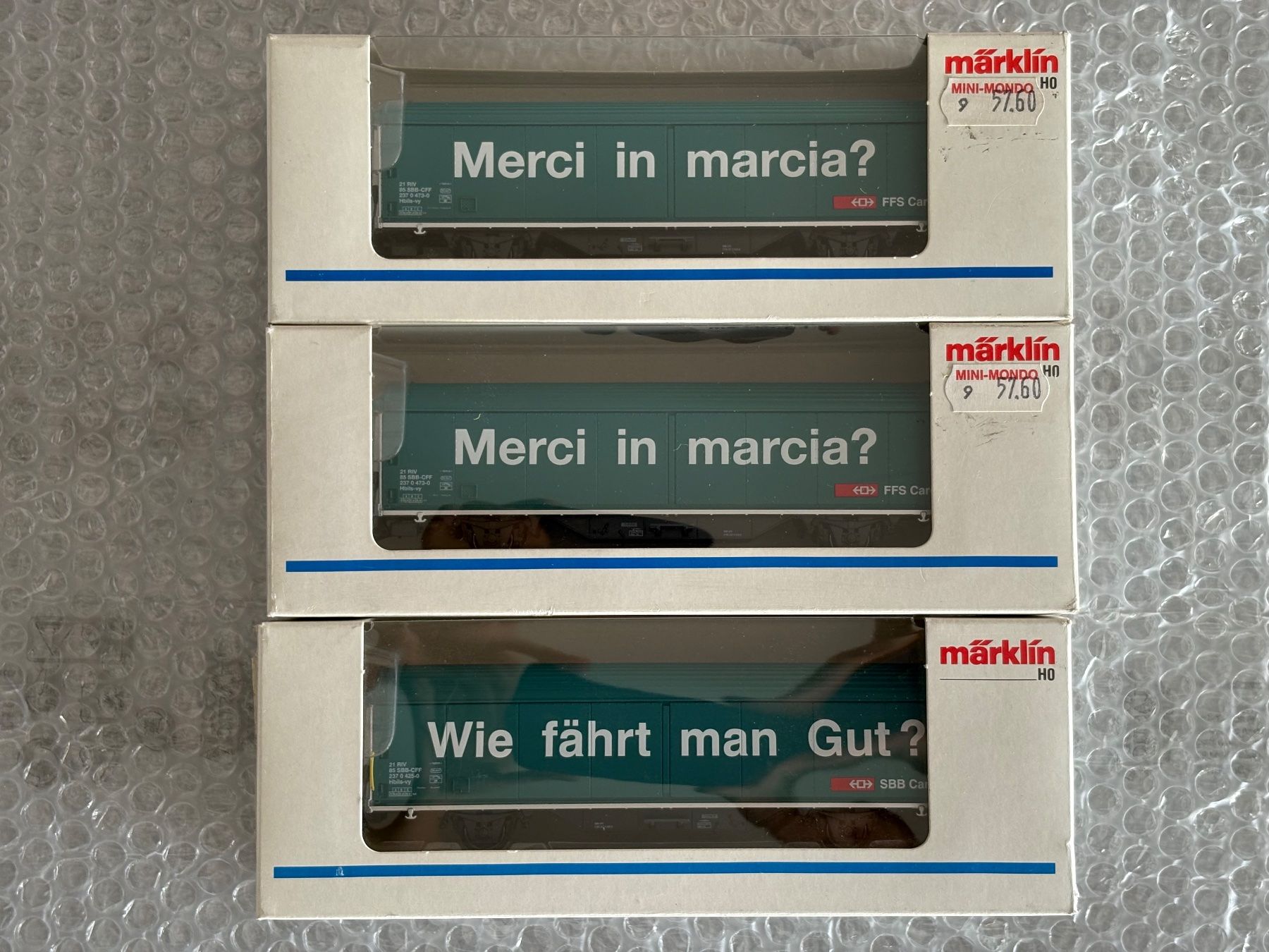 Märklin Modellini di ferrovie: Märklin 3x Wagen SBB Cargo – Nuovo (secondo la descrizione) da Locarno venduto da fox_zb9y