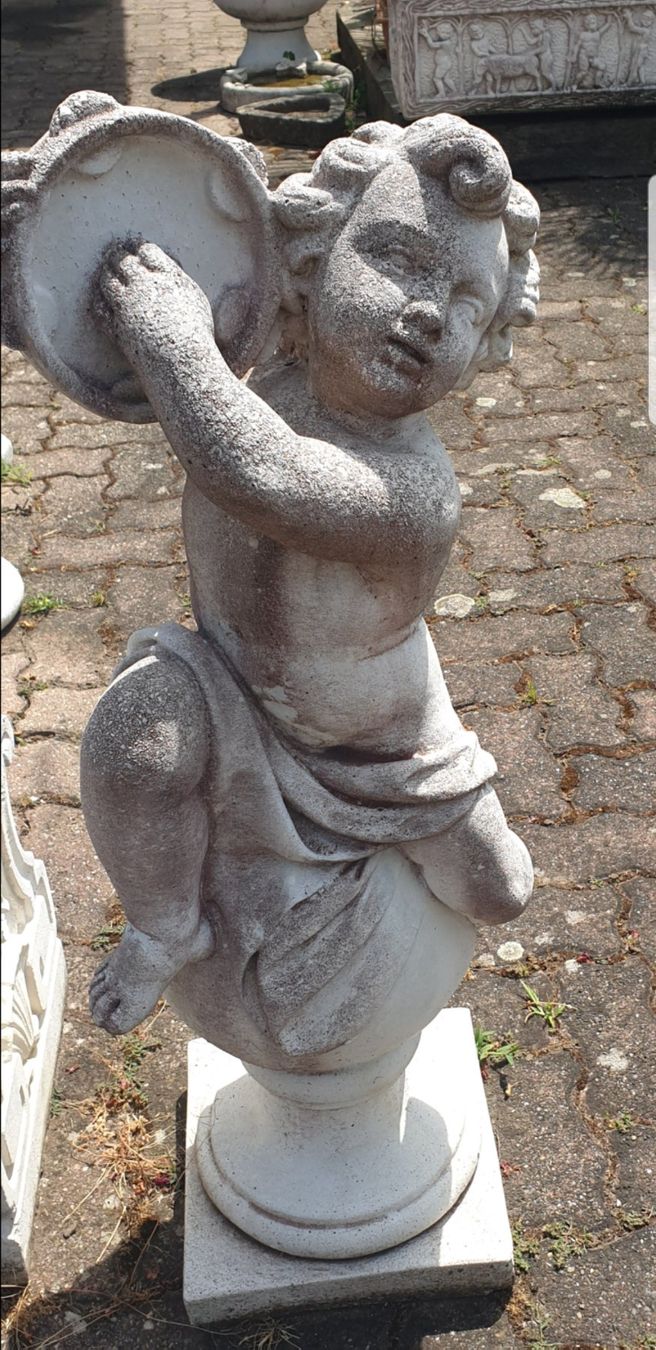 Statuette: Engel - Putte - Putti - Steinfigur - Gartenfigur - 1 Meter - – Usato da Staufen venduto da jasminm01 1