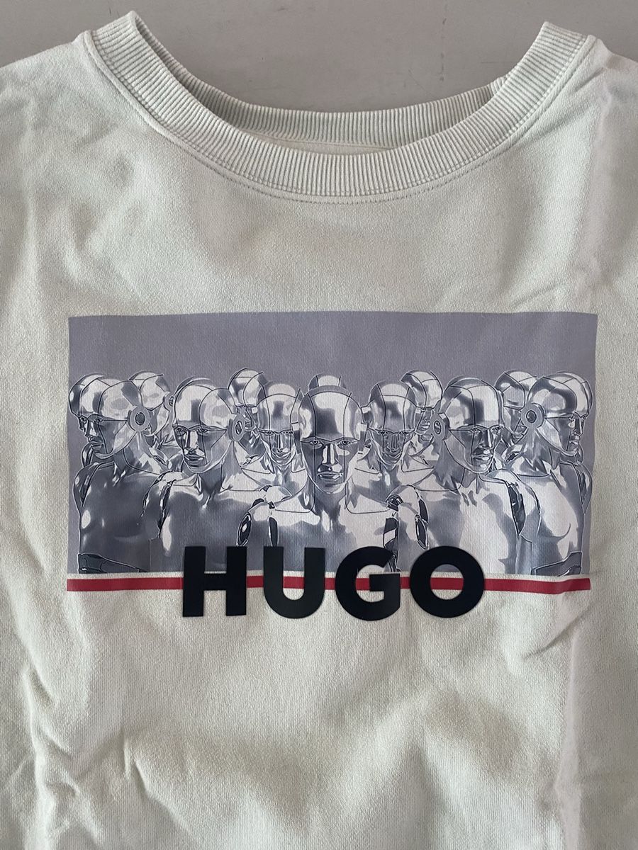 Hugo Boss Maglioni & Felpe: Boss - Pulli mintgrün mit Aufdruck – Usato da Basel venduto da riesther 1