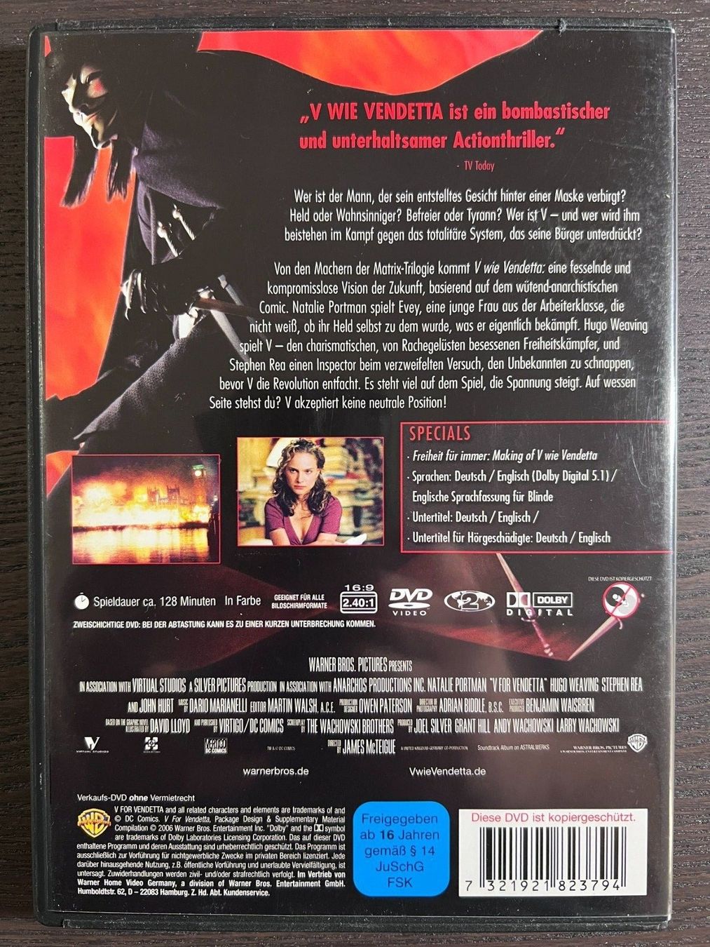 Tutti i DVDs: V wie Vendetta – Usato da Zürich venduto da FilmFreunde 1