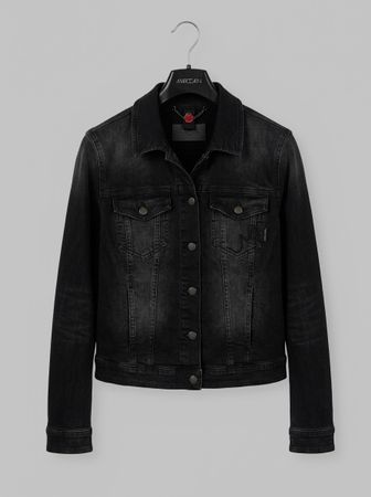 MARC CAIN Jeansjacke Schwarz/Washed - Gr. N3 (38) Neuwertig